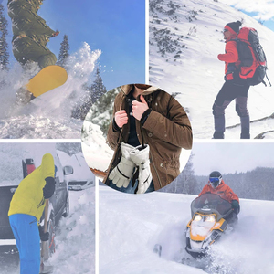 Produit fiable Gants de ski chauffants pour hommes et femmes Vêtements d'hiver Sports de plein air Moufles complètes en cuir pour adultes - Product Image 6
