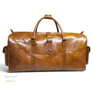 Sac de voyage de luxe en cuir marocain véritable - Sac de week-end surdimensionné fait main - Bagage en cuir artisanal haut de gamme avec logo personnalisé - Product Image 1