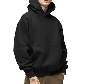 Sudaderas con Capucha Deportivas de Felpa 100% Algodón Hechas en Pakistán, 450 g/m², Talla Grande para Hombre, Sudadera con Capucha Holgada con Hombros Caídos - Product Image 4