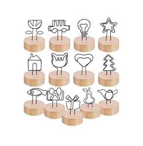 <b>Wooden</b> <b>Place</b> Card Holders manufacturer Memo Holder Stand Card Photo Picture Note Clip for Wedding Party Table Number <b>Name</b> Sign - Product Image 1