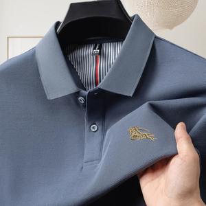 Polo de Primavera para Hombre, 100% Algodón, Tejido de Sarga, Manga Corta, Transpirable, Absorbente de Sudor, Bordado, Informal y Elegante - Product Image 2