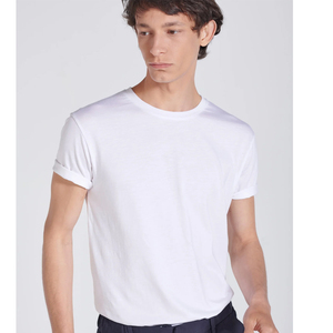 เสื้อยืดผู้ชายแขนสั้นคอกลมทรงพอดีตัวเสื้อยืดคลาสสิกแบบสดใหม่เสื้อยืดคอกลมผ้าฝ้ายเข้ารูปแบบคลาสสิก - Product Image 2