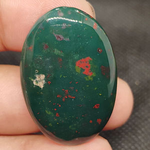 UDGEMS Natural Blood Jasper Cabochon Gemstone Green & Red Mixed Size Loose para la fabricación de joyas - Product Image 1