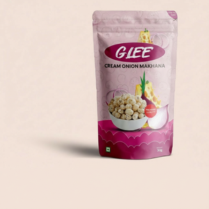 Glee Impex Cream & Onion Roasted Makhana 30g Sin Gluten, Alto en Proteínas, Snack de Nuez de Zorro Semiblando en Bolsa Doypack con Sabor Ácido - Product Image 1