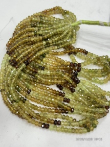 Cuentas de Rondelle sombreadas de granate Grosular Natural cortadas a mano, hebra facetada de 5-6MM de 16 pulgadas para fabricación de joyas DIY - Product Image 3