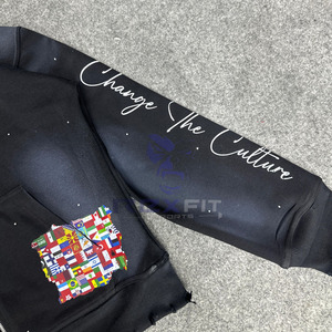 Nouveau sweat à capuche à fermeture éclair de qualité supérieure très demandé imprimé en relief fabriqué en usine à prix avantageux sweats à capuche pour hommes sweats à capuche pour hommes - Product Image 4