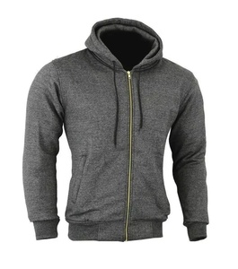 Sweats à capuche pour hommes avec fermeture éclair, en coton mélangé, basiques, de haute qualité, lourds, surdimensionnés, vêtements d'hiver, vente en gros OEM - Product Image 3