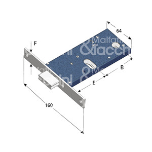 CIERRE DE BANDA Cerrojo de seguridad ajustable con 2 vueltas Delantero de acero inoxidable Cilindro ovalado no incluido - Product Image 1