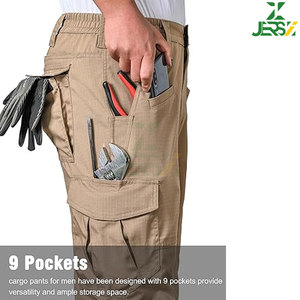 Pantalons de survêtement tactiques pour hommes, durables, résistants, respirants, séchage rapide, 100% coton, 9 poches fonctionnelles, aventures en plein air en hiver - Product Image 2