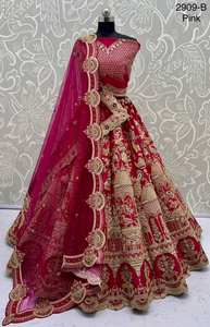 Lehenga Choli étnico indio Regular azul estilo Vintage para mujeres festivales tradicionales ropa de fiesta con Kurti Kurta musulmán - Product Image 3