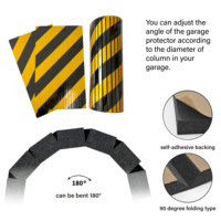 Protection de parking en mousse jaune et rouge, accessoires de sécurité pour voitures, protection en caoutchouc pour parking