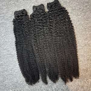 Meilleure qualité Kinky Curly in Trame Hair, Extensions de cheveux crus en gros, à partir de cheveux humains crus - Product Image 4