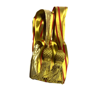 Personalizado 2025 doble impreso Universidad satén colorido graduación estola flores graduación faja con borla blanca - Product Image 5