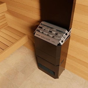 Calentador de sauna Saunum AIR 7 negro de 6,4 kW para salas de sauna + envío de mercancía gratuito - Product Image 1