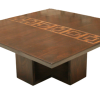 Table basse classique de luxe en bois massif, marron antique, pour salon, mobilier d'hôtel, vente directe