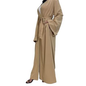 Alta calidad musulmán islámico Burqa frente abierto abaya vestido de mujer color sólido Casual moda de talla grande Abaya de mujer - Product Image 2