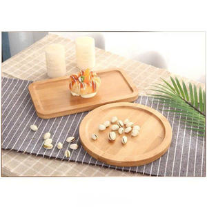 Plateau de service élégant en bambou Huhipro, design circulaire, finition peinte, multifonction, facile à nettoyer, antidérapant, qualité supérieure, fabriqué au Vietnam - Product Image 3