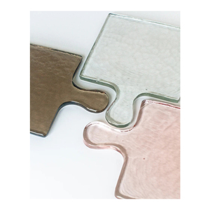 Planches de service en verre à texture martelée à la main, décoratives et multifonctionnelles de luxe de haute qualité au design exclusif - Product Image 4