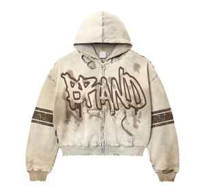 Ensemble de survêtement à capuche délavé à l'acide avec logo personnalisé pour hommes Fournisseur d'usine survêtement à capuche délavé à la pierre survêtement décontracté - Product Image 1