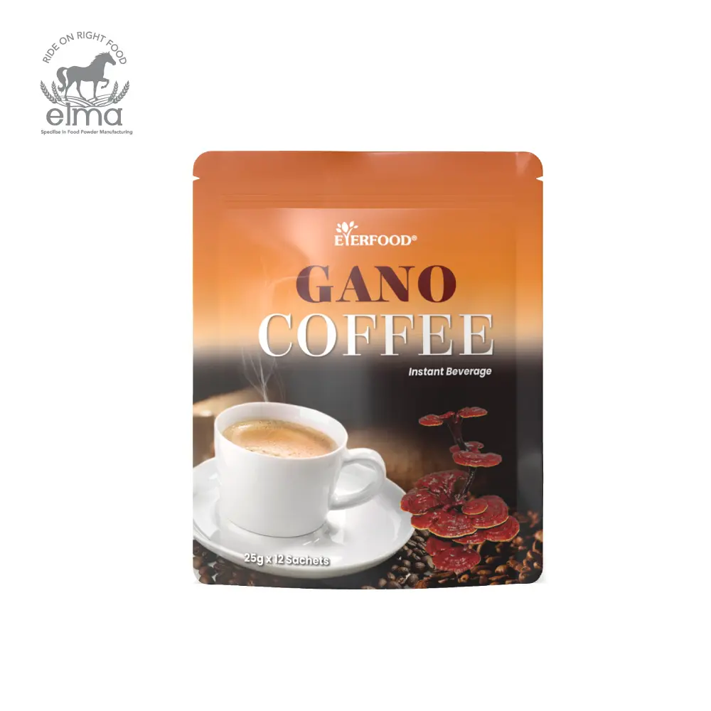 Hot Selling Instant Gano Coffee for Energy Boost and Rich Coffee Ganoderma Coffee Malaysia Classic Flavour Convenience Packet