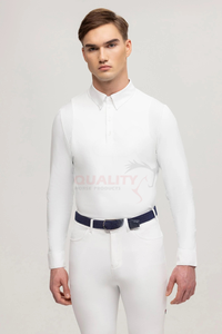 Chemises de spectacle d'équitation Slim Fit Élégant Confortable Conception respirante Idéal Spectacles équestres professionnels Séances d'entraînement - Product Image 3