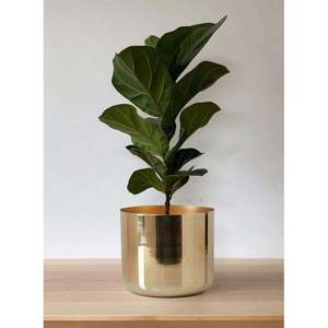 Vase à fleurs décoratif d'intérieur élégant en métal martelé doré Pots de jardinière de couloir d'entrée pour salon et bureau Vase de sol - Product Image 4