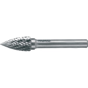 Accessoire de fraiseuse dentaire SPG, fraise à métaux dur, tête de 10 mm, longueur de 20 mm, tige de 6 mm, finition brillante, KVZ 4 RUKO dentée - Product Image 1