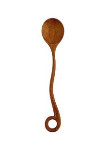 Cuillère en bois écologique Ustensile naturel pour salade, soupe à manger Cuisson Remuer Servir Outils de cuisine Hôtels Cafés Traiteur - Product Image 4