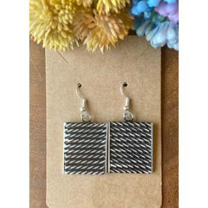 Leander Tahe Vintage Geometric Drop <b>Earrings</b> <b>Gold</b> Plated Sterling Silver with Pearls Diamonds Star Flower Shape for Weddings - Product Image 1