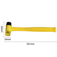 Boasta usine métal pièce à main jaune caoutchouc tête maillet marteau bon équipement pour une plus grande sécurité dans la fabrication de bijoux