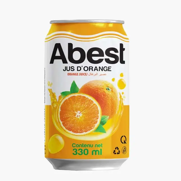 Fabricant de jus d'orange Abest de haute qualité 330ml en conserve A & B Vietnam Beverage