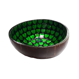 Design tendance bol en coquille de noix de coco laquée avec mosaïque de nacre incrustée - Product Image 6