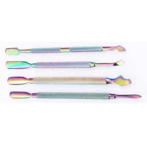 ที่ดันเล็บสแตนเลส2-In-1Sustianable กระจกสีเงินอุปกรณ์ทำเล็บเครื่องมือกำจัดเจลที่ดันเล็บโลหะ - Product Image 4