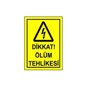 PVC <b>Vinyl</b> Sticker for Home Decoration Warning Danger of Death - Product Image 1