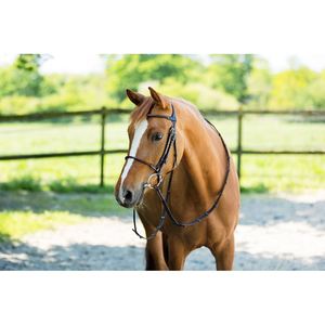 Brida de caballo occidental personalizable, rienda de cuero fina y redonda con saltos para entrenamiento de caballos, logotipo personalizado disponible - Product Image 1