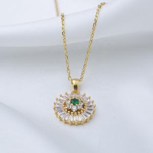 Pendentif à breloque arrondi en pierre d'émeraude fait à la main en gros turc bijoux en argent sterling 925 - Product Image 3