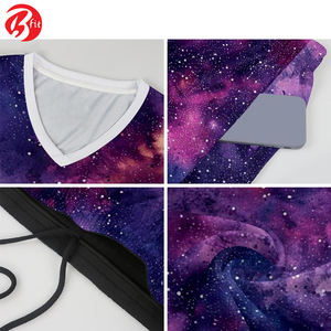 Ropa deportiva de poliéster Bsci con cuello en V, camisetas sin mangas con pantalones cortos, ropa de hombre hecha a medida, conjunto de uniforme de baloncesto - Product Image 2