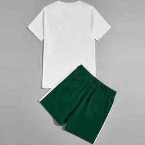 Ensemble de survêtement d'été à manches courtes pour homme personnalisé / Survêtement de sport 100% polyester Vêtements de plage Ensembles courts Respirant en coton - Product Image 5