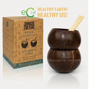 2024 taza de cáscara de coco desechable 100% artes y manualidades naturales/de coco con cáscara de coco natural de alta calidad de Eco2go Vietnam - Product Image 3