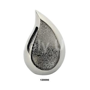 โกศทรงหยดน้ำตาขนาดเล็กดีไซน์นิกเกิลสำหรับขี้เถ้ามนุษย์แถมถุงกำมะหยี่ฟรี - Product Image 1