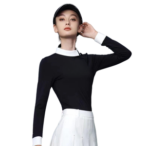 Camisas de golf para mujer, Polo de algodón, ropa deportiva transpirable Dry Fit con logotipo personalizado para ropa de golf, servicio OEM ODM - Product Image 4