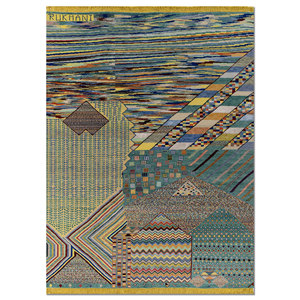 Tapis Manchaha grande surface en laine, bambou et soie, noué à la main, en viscose, pour la décoration de la maison, du salon et du couloir - Les-1192 - Product Image 1