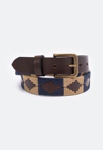 Cinturón de Cuero con Tejido para Hombre |   Cinturón Vaquero con Patrón Geométrico |   Hebilla de Latón |   Fabricante Mayorista OEM |   Divine International - Product Image 4