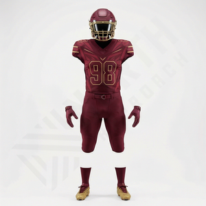 Uniforme de Fútbol Americano Talla Grande, Tecnología de Secado Rápido, Apariencia Elegante para el Campo, Manga Larga, Transpirable, 100% Poliéster - Product Image 1