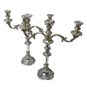 Juego de candelabros de diseño elegante para el hogar de tres candelabros de 5 brazos con candelabro decorativo pulido brillante para el jardín del hogar - Product Image 2