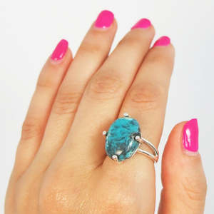 Vente en gros de bagues en argent sterling 925 plaqué argent, turquoise tibétain naturel, bijoux en acier fin faits à la main, dernières tendances de la mode - Product Image 3