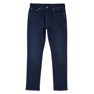 Pantalon en denim bleu pour hommes, style droit décontracté avec design à taille basse, utilisable en toute saison, vente en gros à bas prix sur mesure - Product Image 1