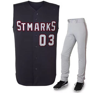Conjuntos de ropa deportiva de los mejores materiales para hombres Uniforme de béisbol y softbol impreso con logotipo personalizado con diseño popular - Product Image 1