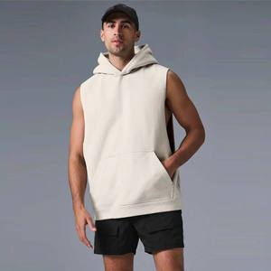 Sudaderas con capucha sin mangas para hombre de alta calidad Active Gym Workout Top Ropa de calle deportiva de moda Ligero Suave de gran tamaño - Product Image 4