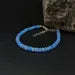 Tanzanite Opal Beaded <b>Bracelet</b> Bohemia Trendy Brass <b>Bangles</b> 4-5mm Ball-shaped Rhodium Plated with Number Gift for Her - Product Image 2